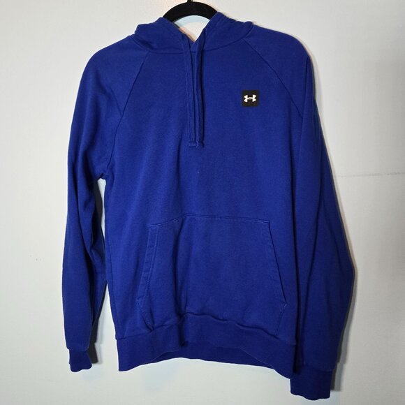 Under Armour Men's Loose Long Sleeve Blue ColdGear Hoodie Small S - Picture 1 of 9